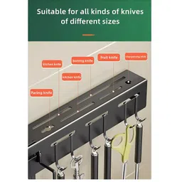 TONY STARK Black Solid Metal Cutlery Rack image 3