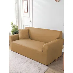 TONY STARK Brown 1 Seater Sofa Cover With Arms-picture-17