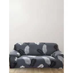 TONY STARK Grey Printed 3 Seater Sofa Cover With Arms-picture-33