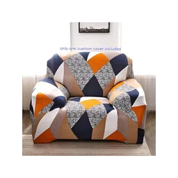 TONY STARK Multi Prism Geometric 1 Seater Sofa Cover with Arms-picture-35