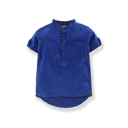 TONYBOY Boys Blue Solid Premium Casual Shirt-picture-16