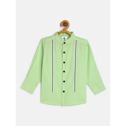 TONYBOY Boys Lime Green Premium Regular Fit Pure Cotton Casual Shirt-picture-34