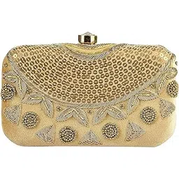 tooba Handicraft Hand Embroidered Box Clutch Bag Purse for Bridal 6x4 Box Clutch Casual, Wedding Bag for Women & Girls-picture-33