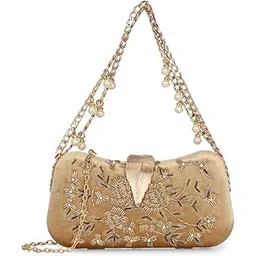 tooba Women's Handicraft Beautiful Bling Box Clutch Bag for Wedding, Banquet, Gift Family, & Friends-picture-34