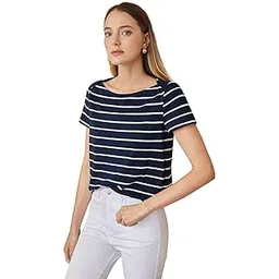 toochki Tops for Women | Women Regular Fit Top | Tops for Jeans for Women | Korean Tops for Women | Tops for Women | Blue Tops for Women | Strip Printed Top (TKCBL-CL-300-BL-TP $Parent)-picture-25