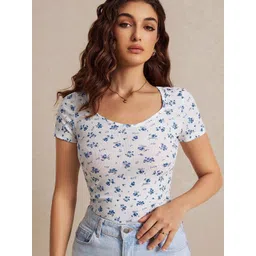 TOOCHKI Women Floral Print Fitted Top-picture-27
