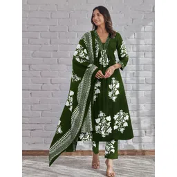 TOOCHKI Women Floral Printed Kurta with Palazzos & With Dupatta-picture-15