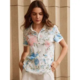 TOOCHKI Women Floral Printed Shirt Collar Top-picture-20