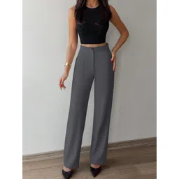 TOOCHKI Women Relaxed Straight Leg High-Rise Non Iron Trousers-picture-36