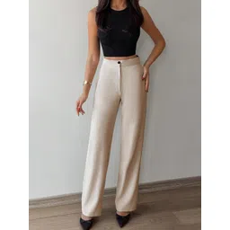 TOOCHKI Women Relaxed Straight Leg High-Rise Non Iron Trousers-picture-21