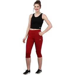 toocool 4 Way Lycra Women's Solid High Rise Skinny Fit Training Capri – Stretchable Activewear for Workout & Yoga-picture-25