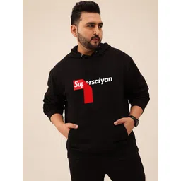 Toodle Plus Men Plus Size Printed Hoodie Sweatshirt-picture-39