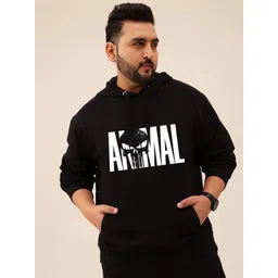 Toodle Plus Men Plus Size Printed Hoodie Sweatshirt-picture-27