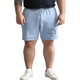 toodlegram Men's Shorts, 100% Cotton Lightweight & Comfortable Regular Fit with 1 Zipper Pocket for Gym, Running, Cycling and Plus Size Shorts, Size - 3XL to 9XL-picture-38