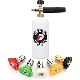 Tool Daily Foam Cannon with 1/4 Inch Quick Connector, 1 Liter, 5 Pressure Washer Spray Nozzle Tips-picture-23