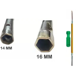 tools india 14 X 16 Plug Pana (Plug Spanner) With Free 2in1 Screwdriver Double Sided Pipe Wrench-picture-10