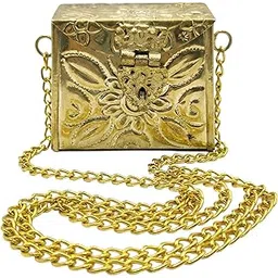 toom thekari Trendy Brass Ginni Coin Pouch for Women & Girls (Mini) | Handmade Mini Batua | Traditional Ethnic Coin Purse | Dimension 3x2x2 (Golden)-picture-46