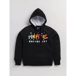 Toonyport Boys Black Printed Hooded Sweatshirt-picture-22