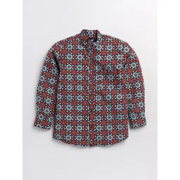 Toonyport Boys Blue Printed Casual Shirt-picture-56