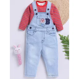 Toonyport Boys Embellished Cotton Dungaree With T-Shirt-picture-57