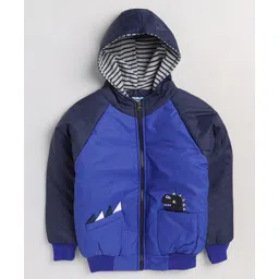 TOONYPORT Full Sleeves Dino Detail Quilted Winter Jacket - Blue-picture-16