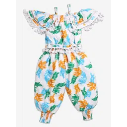 Toonyport Girls Blue & Yellow Printed Basic Jumpsuit-picture-22