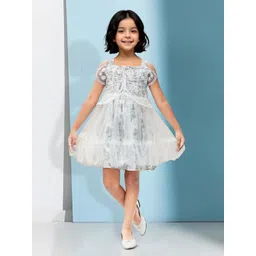 Toonyport Girls Floral Printed Fit & Flare Dress-picture-16