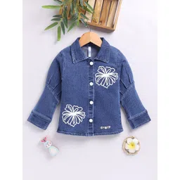 Toonyport Girls Floral Printed Spread Collar Casual Shirt-picture-43