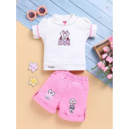 Toonyport Girls Printed Round Neck Top with Shorts-picture-25