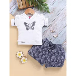 Toonyport Girls Printed Round Neck Top With Shorts-picture-37