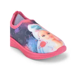 toothless Girls Pink Barbie Printed Slip-On Sneakers image 3
