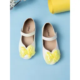 toothless Girls Synthetic Round Toe Embellished Ballerinas with Bows Flats-picture-29