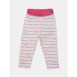 toothless Girls White & Pink Striped Lounge Pants-picture-20