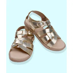 Toothless Metallic Gladiator Style Sandals - Golden-picture-20