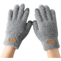 topibaaz Warm Woolen Hand Gloves Stretchable Women Winter Wool Biker Acrylic with Fingertip Touch Free Size-picture-50