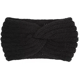 topibaaz Women Winter Headband for Men and Girls Head Wrap Soft Fleece Knitted Woolen Warm Hair Band Unisex Acrylic Skull Stretchy Earwarmer Earmuffs Hair Accessory(Black)-picture-22