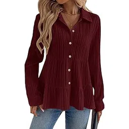 toplot Tops for Women || Button-Up Tunic || Women Shirt (5247)-picture-47