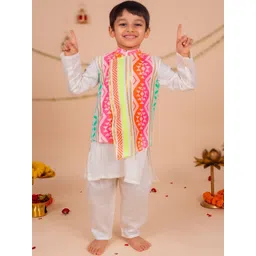 TOPLOVE Boys Geometric Printed Kurta with Pyjamas-picture-24