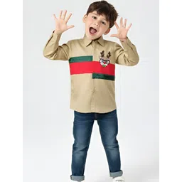 TOPLOVE Boys Relaxed Colourblocked Casual Shirt-picture-6