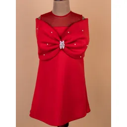 TOPLOVE Girls Round Neck A-Line Dress-picture-2