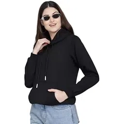 topster Hoodies for Women Full Sleeve Solid Hooded Sweatshirt Hoodies for Women Winter wear Pullover Fleece Material Full Sleeves Jumper Neck Regular Fit Long-picture-29