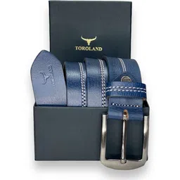 toroland Men Casual Blue Genuine Leather Belt-picture-19