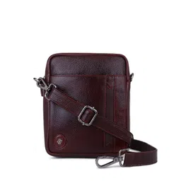 Tortoise Textured Leather Structured Sling Bag-picture-35