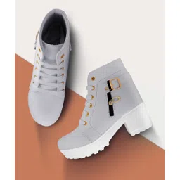 toshina shoes king Perfect Stylish Girls High Ankle Boots For Women-picture-23