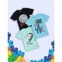 Tossido Kids Pack Of 3 Cotton Printed T-shirt-picture-14