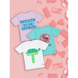 Tossido Kids Pack Of 3 Cotton Printed T-shirt-picture-15