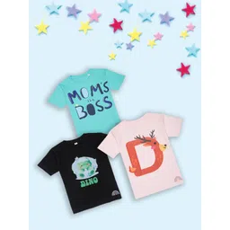 Tossido Kids Pack Of 3 Cotton Printed T-shirt-picture-18
