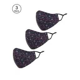 Tossido Kids Pack Of 3 Printed 3-Ply Pure Cotton Protective Outdoor Cloth Masks-picture-35