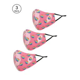 Tossido Kids Pack Of 3 Printed 3-Ply Pure Cotton Reusable Outdoor Cloth Masks-picture-33