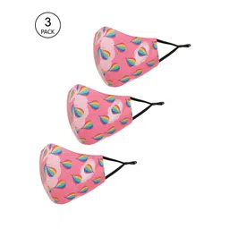 Tossido Kids Pack Of 3 Printed 3-Ply Reusable Pure Cotton Cloth Mask-picture-34